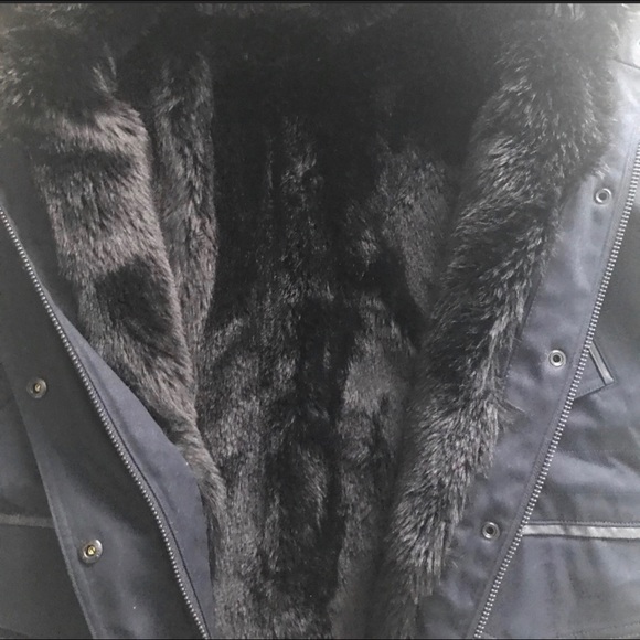 ♥️The Kooples| Navy Military Cargo Parka - UK sz 2 - Picture 10 of 10